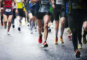 runners participate in marathon